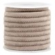 Trendy gestikt Velvet koord 6x4mm Taupe